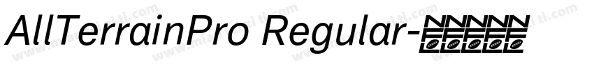 AllTerrainPro Regular字体转换